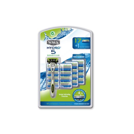 Schick Schick Hydro 5 Sensitive, paquete para rasurar con rastrillo 17C - KOZ-Despensaenlinea