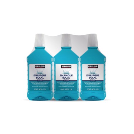 Kirkland Kirkland Signature, enjuague bucal sabor menta 3P/1.5L - KOZ-Despensaenlinea