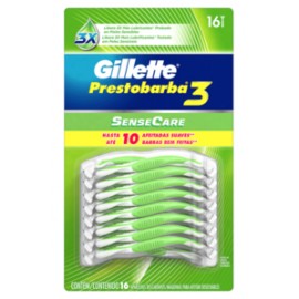 Procter & Gamble Gillette Prestobarba 3 rastrillo desechable 16P - KOZ-Despensaenlinea
