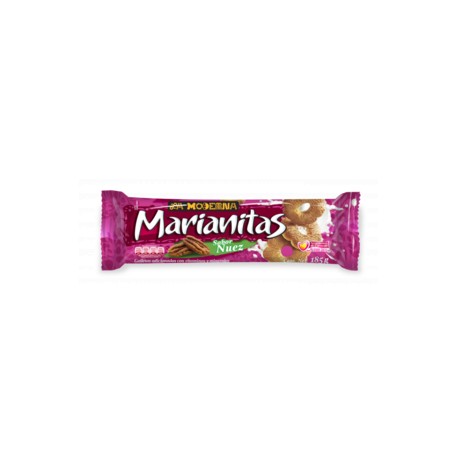 La Moderna Media Caja Galletas Marianitas Nuez 185G/10P-Despensaenlinea